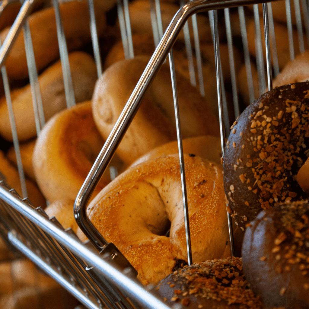 fresh bagels at bagel chicks bakery in ranson wv